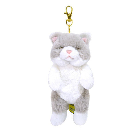 Sunlemon Lap Cat Sleeping Peacefully Keychain Gray