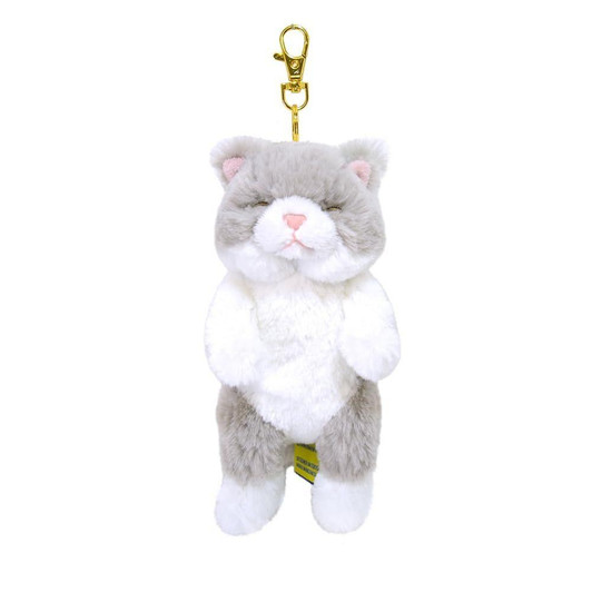  Sunlemon Lap Cat Sleeping Peacefully Keychain Gray 