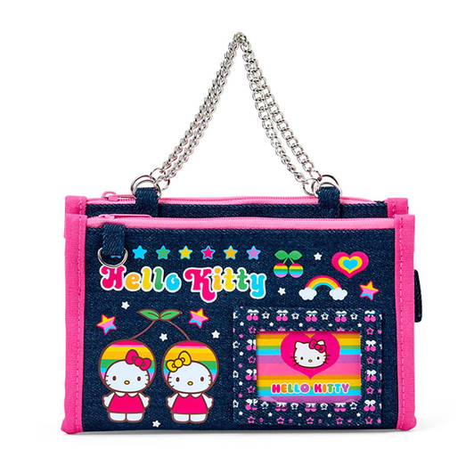 Sanrio Hello Kitty Denim Pouch Munekyun Heisei Era Girl Item 796336