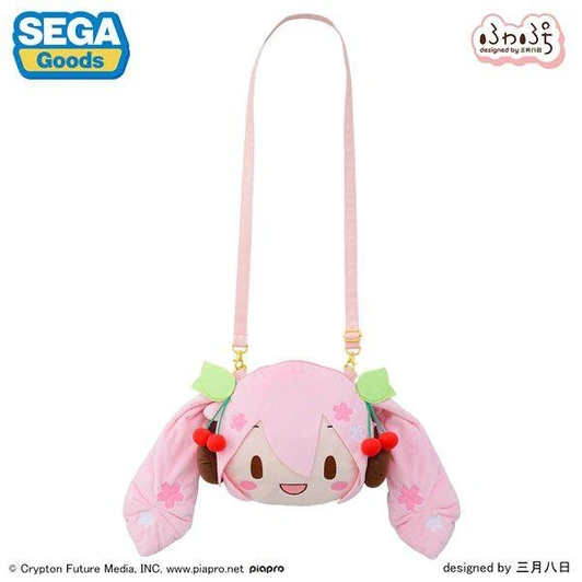  Sega Hatsune Miku Sakura Miku Fuwapuchi Face Shoulder Bag (M) 