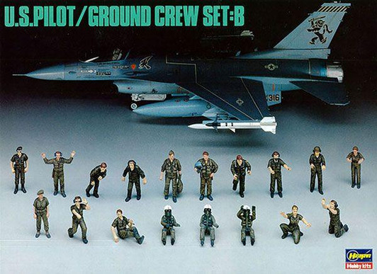  Hasegawa 1/48 US Ground Crew Set B Plastic Model 