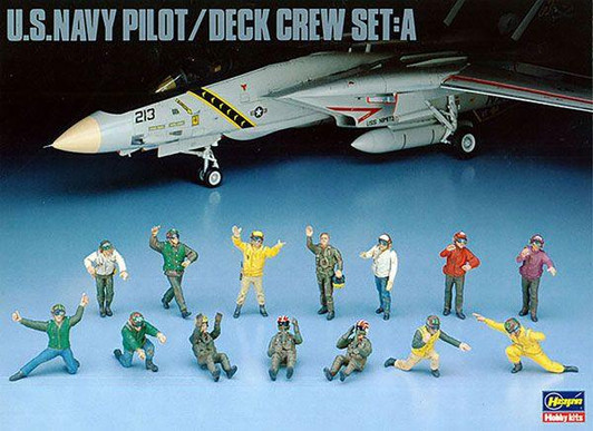  Hasegawa 1/48 US Navy Pilot & Deck Crew Set A Plastic Model Reissue 