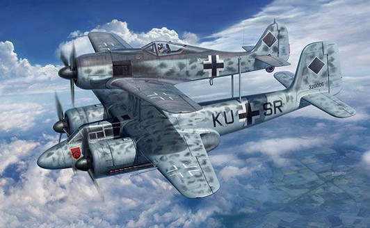 Hasegawa 1/72 Ta 154 A-1 and Fw 190 A-8 Mistel Plastic Model