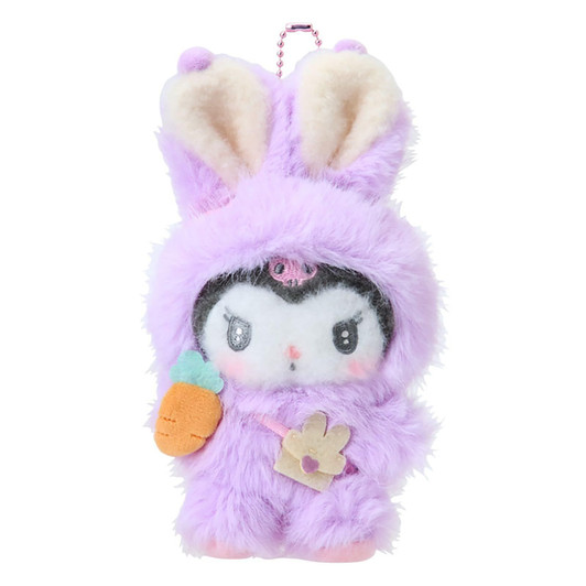 Sanrio Kuromi Mascot Holder Fluffy Eared Bunny Club 631655