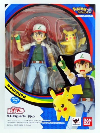 Bandai S.H. Figuarts Pokemon Ash Ketchum with Pikachu (Satoshi) Figure
