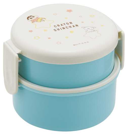Skater Round Shaped Two Tier Lunch Box Crayon Shin Chan Pastels 717918