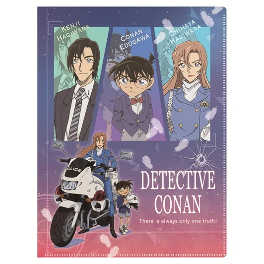  T's Factory Detective Conan Hardcover Six Pocket Clear File Blue Red 