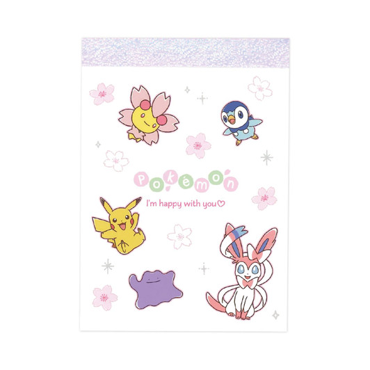 Pokemon Center Original Mini Memo / Sakura Petal Scattering
