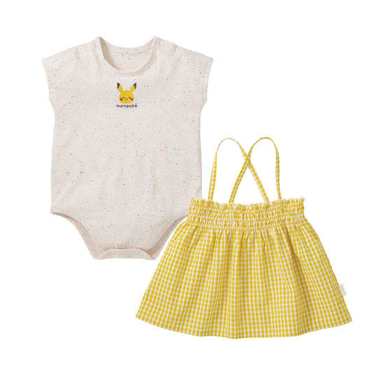 Pokemon Center Original Monpoke Cami Dress Attached Short Sleeve Romper