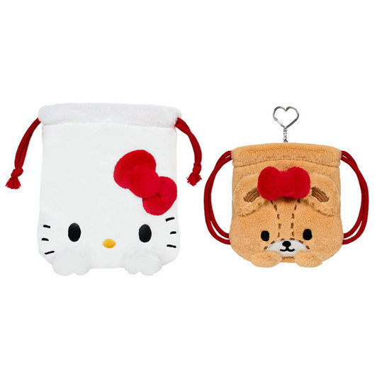  Sanrio Hello Kitty 2-Piece Drawstring Bag Set (Together With My Favorite Friends) 866822 