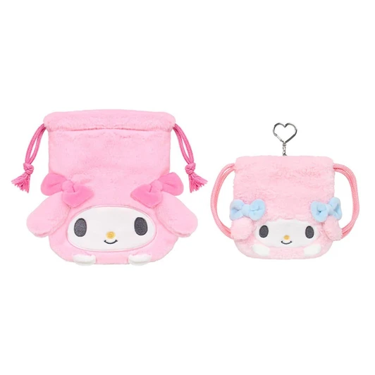  Sanrio My Melody Drawstring Pouch Two Piece Set (With Beloved Friends) 866831 