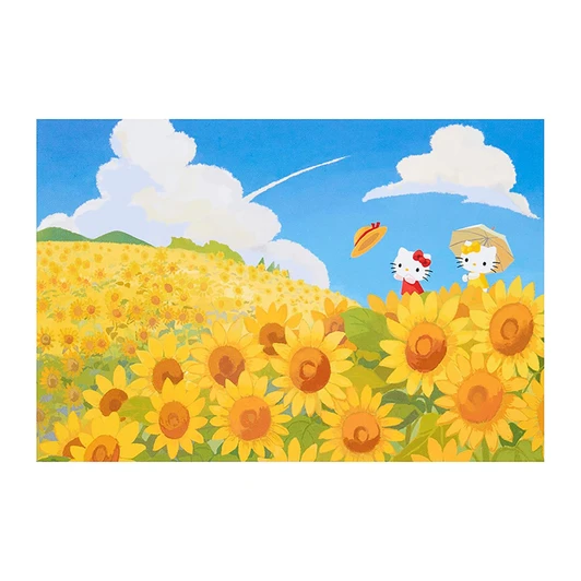 Sanrio Hello Kitty Message Card Summer Postcard Sunflower Field JSP 1-6 037311