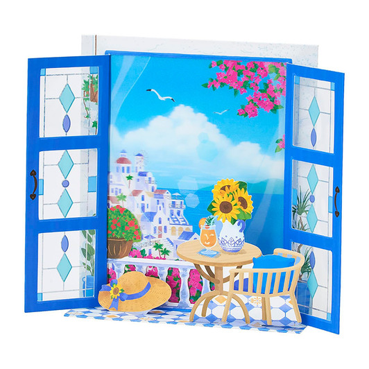 Sanrio Other Message Card Summer Sea And Town Visible From The Window JSP 24-6 037834