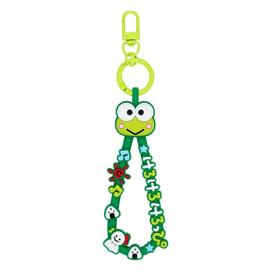 Sanrio KeroKeroKeroppi Rubber Cord Keychain (Character Grand Prix First Edition) 828548