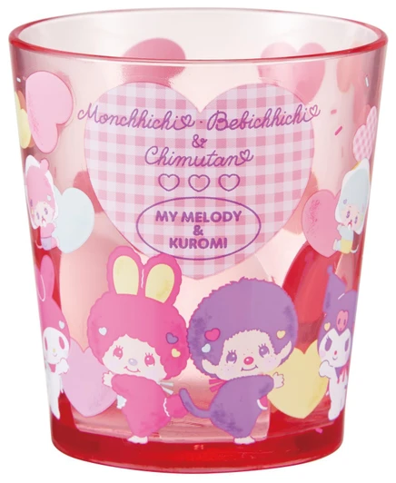 Skater Monchhichi, My Melody And Kuromi Acrylic Cup