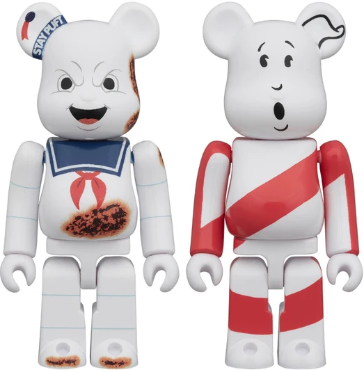 Medicom BE@RBRICK Stay Puft Marshmallow Man Angry Face & No Ghost 100 Percent 2PCS SET