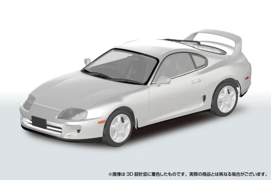 Aoshima Rakupla Snap Car 1/24 No. 08-SW JZA80 Supra 1996 Super White II Plastic Model