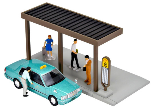 Tomytec (TOMYTEC) Geocolle 64 Car Snap No. 04c Taxi Stand With Included Toyota Crown Sedan Includes Figures And Acce