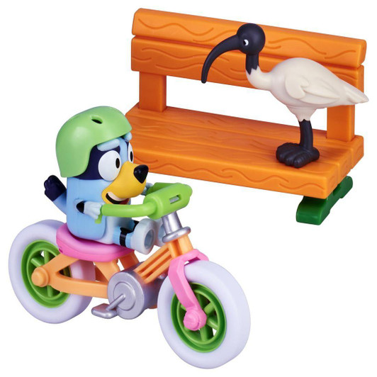  Takara Tomy Bluey Figure Set Bluey And Bicycle 