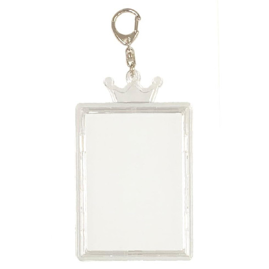 Oshimamo Trading Card Key Holder Crown Clear
