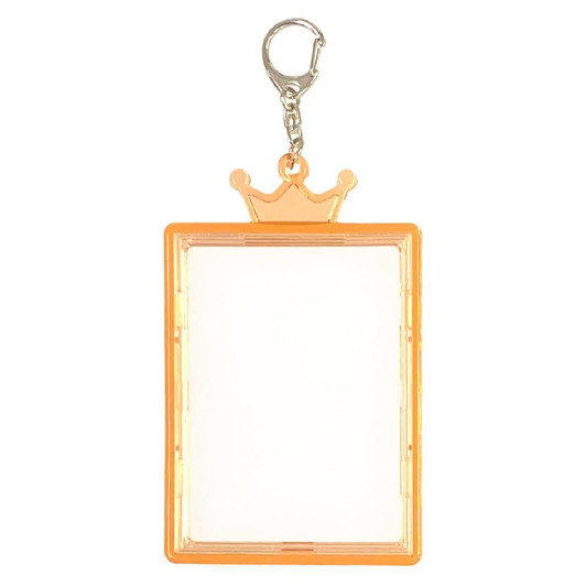 Oshimamo Trading Card Keychain Crown Clear Orange