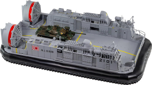 Pit-Road 1/72 Japan Maritime Self Defense Force Air Cushion Craft Type 1 Includes One Japan Ground Self Defense Force Type 74 Tank Model Kit DL01SP