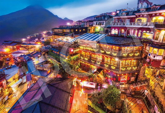 Jigsaw Puzzle - Enchanting Jiufen Taiwan Super Small Pieces Includes Glue Spatula And Point Voucher (1053 Pieces)