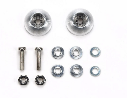 Tamiya 95709 Mini 4WD HG 11mm Aluminum Ball-Race Rollers (Bowl Type)