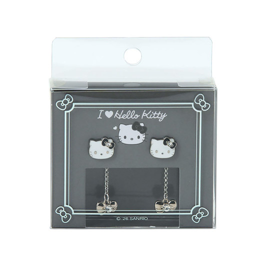Sanrio Other Earrings (I Love Hello Kitty) Black 925683
