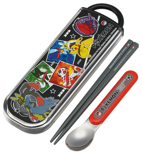 Skater Pokemon 26 Dishwasher Safe Chopsticks And Spoon Set