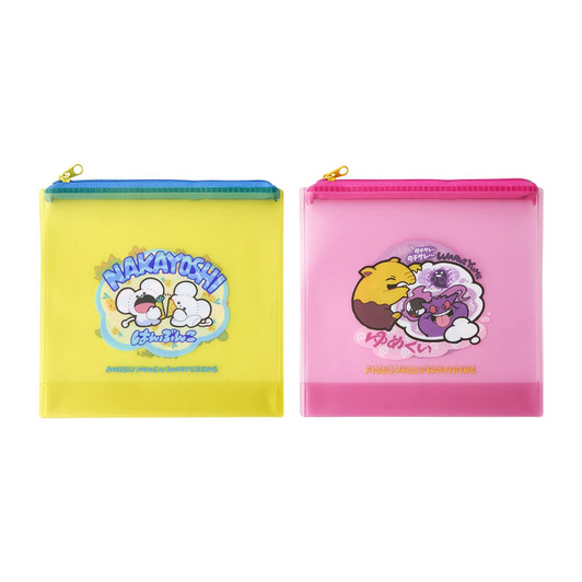 Pokemon Center Original Clear Pouch 2 Piece Set Munch Munch Watching! Drowzee Swalot Zweilous Tandemaus
