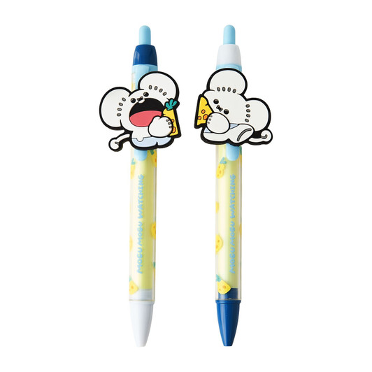 Pokemon Center Original Ballpoint Pen Set With Half And Half Mascot Munch Munch Watching! Tandemaus