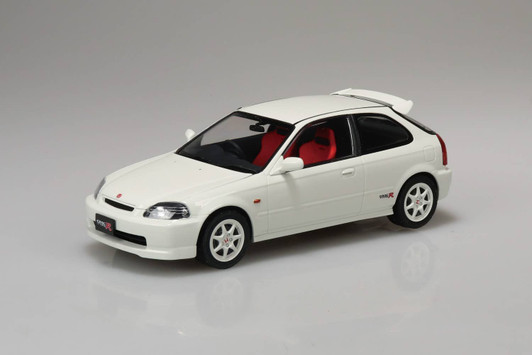 Aoshima 1/24 EK9 Civic Type R 1997 Championship White Plastic Model