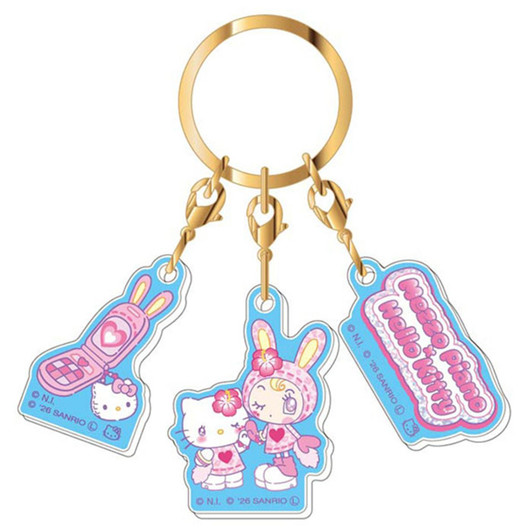 HASEPRO Three Piece Acrylic Key Holder Mezzo Piano And Hello Kitty Two 02BL