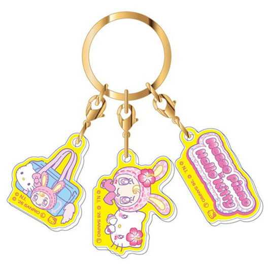 HASEPRO Triple Acrylic Key Holder Mezzo Piano Hello Kitty Two 03YE