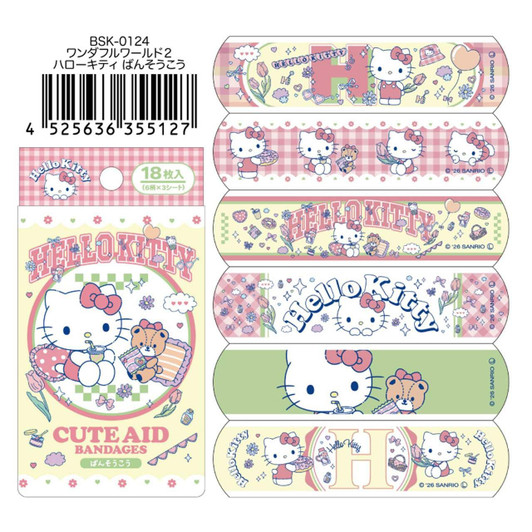 Santan Hello Kitty Adhesive Bandage Wonderful World 2