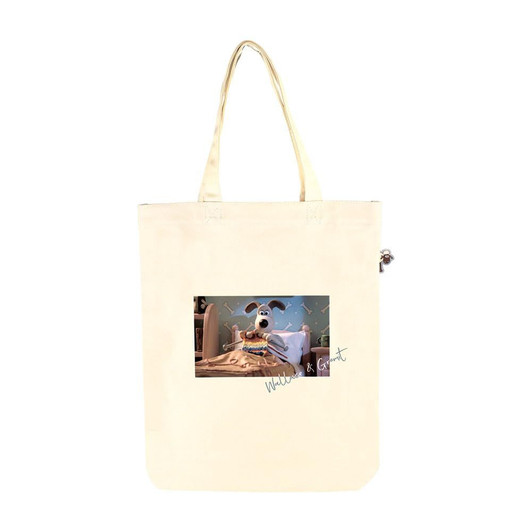 T's Factory Wallace And Gromit Peeking Knitted Tote Bag