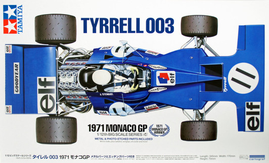 Tamiya 12054 Tyrrell 003 1971 Monaco GP with Photo Etched Parts 1/12 Scale Kit