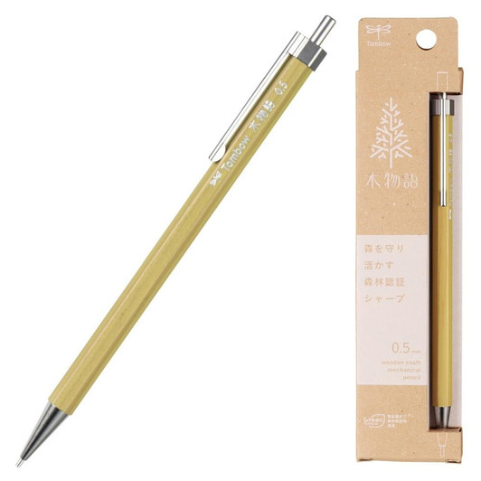 Tombow Mechanical Pencil Wood Story Leaf Green DHA-151D