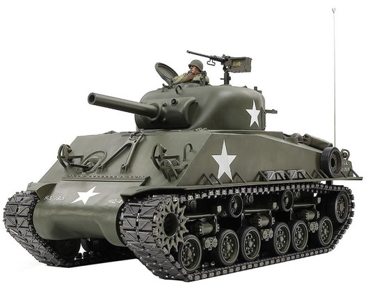 Tamiya 1/16 RC Tank Series No. 48 1/16 RC M4 Sherman 105mm Howitzer Mounted Type Mechanical Steering System Electric Radio Control 56048