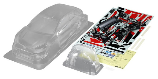 Tamiya RC Spare Parts No 1707 SP 1707 1/10 RC Toyota Gazoo Racing WRT GR Yaris Rally1 Hybrid Unpainted Spare Body Set 51707