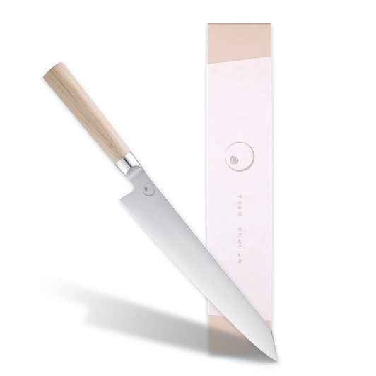 Kai Double Edged Knife Sashimi Knife Yanagiba Japanese Knife Ichirin Jointly Developed Hashimoto Kanzo Silver Made In Japan AB5514