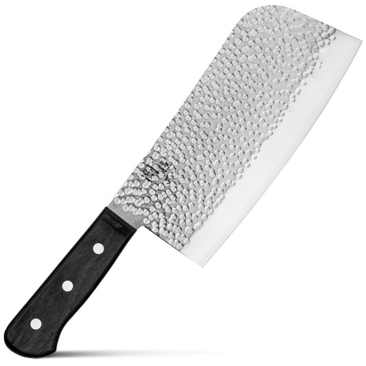 Kai Seki Magoroku Chinese Cleaver Imayou Hammered Finish Thick Blade Ambidextrous Japan AB5463