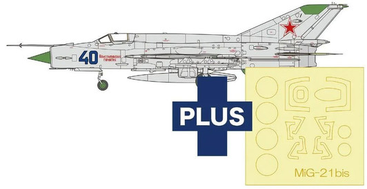 1/48 MiG-21 bis Fishbed L Blue 40 Plastic Model Kit Includes Masking Seals Platz