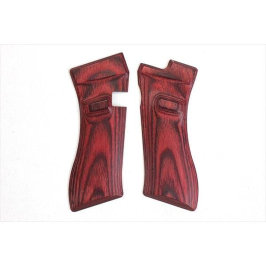 Wood Grip Glock 17 18C Smooth Red