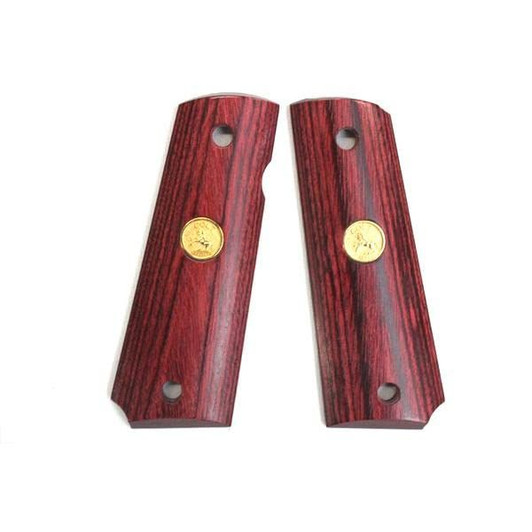 Wood Grip Government .45 Auto Medal Red