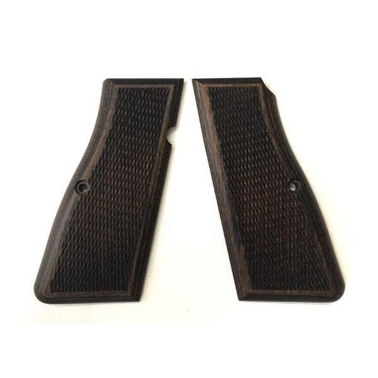 Wood Grip Browning Hi Power Checker Dark Brown