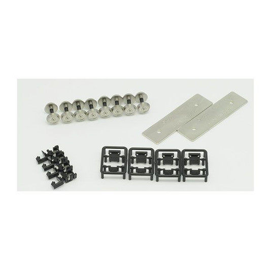TT-05 Trailer Conversion Parts Set for Railway Collection N Gauge Operation Black Wheels 6mm for 2 Cars (N scale)