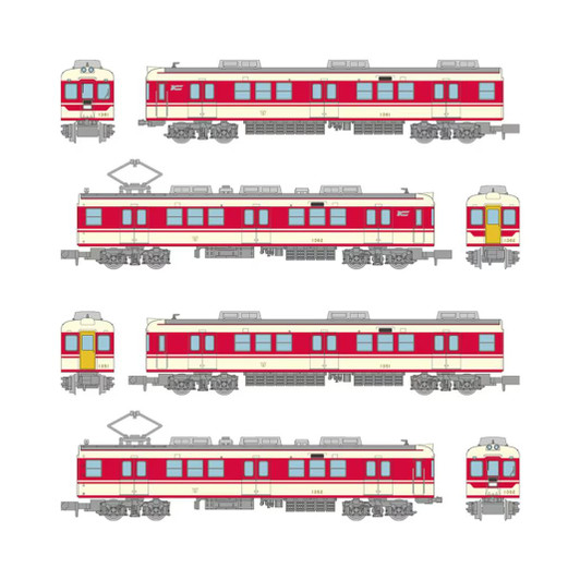  Tomytec Kobe Electric Railway Type DE 1350 (New Livery) 4 Cars Set (N scale) 