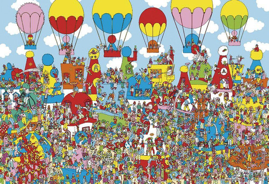 Beverly Jigsaw Puzzle Where's Wally? Clown Town Is in an Uproar (1000 pieces Pieces) 